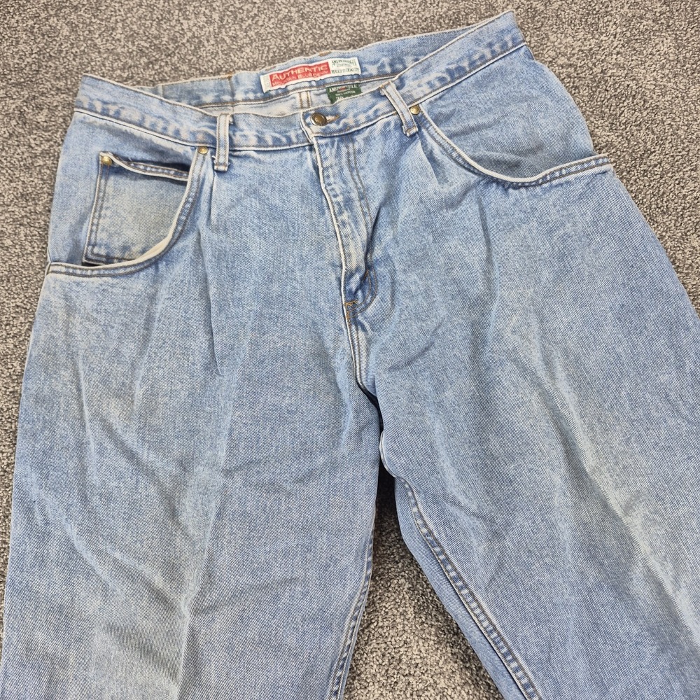Vintage American Eagle Jeans Mens 36x30 Mountain‎ Blue Denim Wide Made in USA